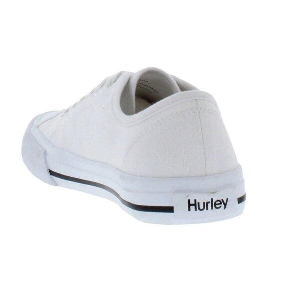 Hurley 6 Sneaker Woman's Carrie Canvas Lace-up Casual White Shoes Minimalist - Picture 12 of 15